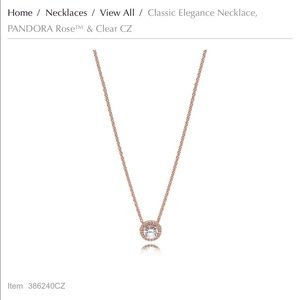 Pandora rose gold necklace